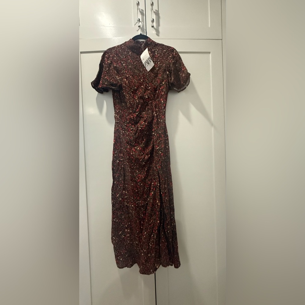 Zara maxi dress with slit in the front 
New